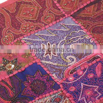 Large Decorative Bedding Pillow Sham Pink Sofa Floor Fancy Cushion India 26x26 photo-3