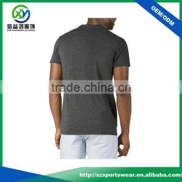 Popular Custom Mens Black Color Short Sleeve V-neck T-shirt,sports Wear Cotton Fabric Gym Shirt photo-3