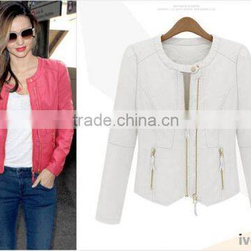 Pink Color!women Wear Leather Fashion Jacket photo-3