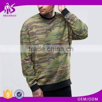 2017 Guangzhou New Arrivals Autumn 100% Polyester Jersey Long Sleeve Pullover Custom Wholesale Camo Hoodie Sweatshirt