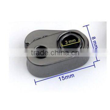 Metal Alloy Stoppers Toggle Cord Locks Drawstring Lock One Holes for 3mm 4mm Cord STP-022 photo-3