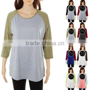 LOW MOQ 3/4 Sleeve Women Shirt photo-2