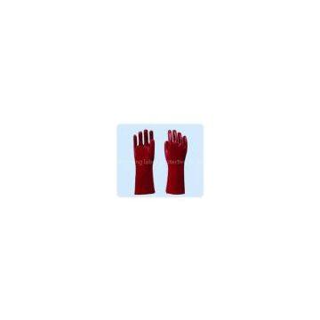 red PVC fully coated glove