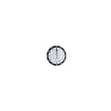 Funky Quartz Ring Silver Table Geared clock , 12 inch