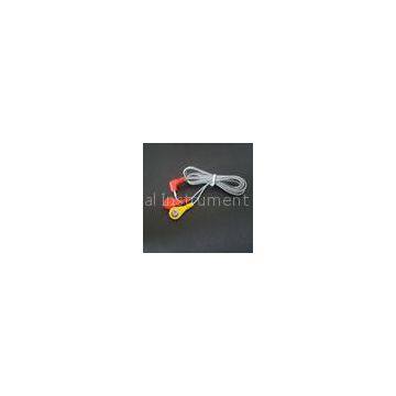 ecg tens electrodes wire / tens ems electrode snap wire with two leads (red and yellow)