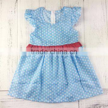 Top selling cool and refreshing blue dot summer dress