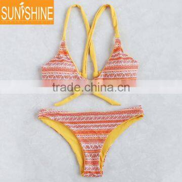 High Impact Support Racerback Criss Cross Bikini Seamless Brazilian Bikinis