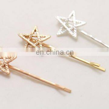 women colors stars metal hair bobby pins