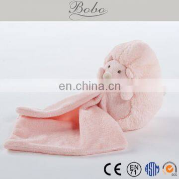 high quality plush baby doudou with stuffed hedgehog toy