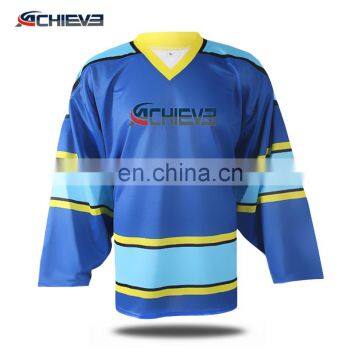 fashionable plain custom design gym hockey jerseys with logo number names cheap supplier best selling