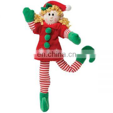 Fashion 2018 Christmas Decor Gift Kids Stuffed Soft Toy Christmas Girl Red Elf Custom Plush Doll
