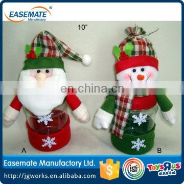 Newest Christmas toys Elderly snowman candy bottle for wholesale