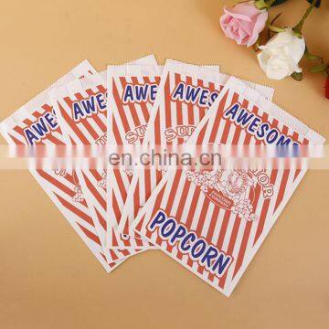 Factory price wholesale high quality flat bottom greaseproof popcorn paper bags with colorful printing