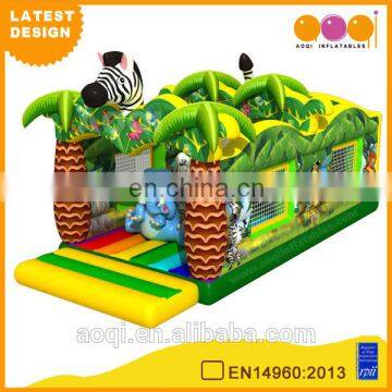 2015 AOQI latest design safari zoo cheap inflatable amusement park for sale