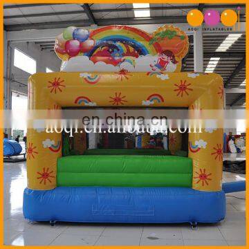 Cheap Kindergarten Used Kid Toy Inflatable Rainbow Jumping Castle Moonwalk for Sale photo-4