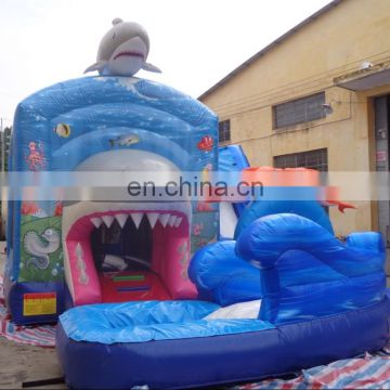 best quality commercial grade giant new design inflatable water&dry slide for sale