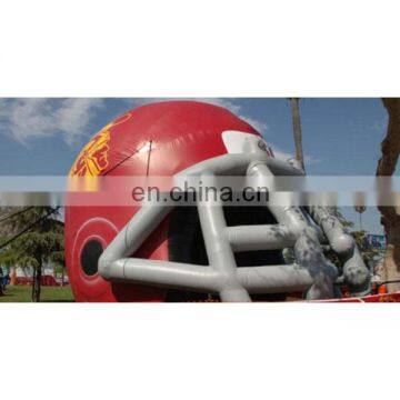 pvc cheap inflatable football helmet tunnel with custom