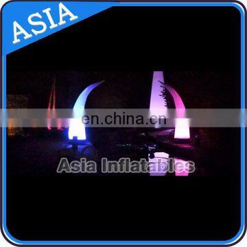 Holiday Decoration Led Tusk For Sale , Inflatable Led Ivory Balloon , Inflatable Curve Cone With Light photo-3