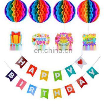 colorful birthday decorations set happy birthday banner party decorations