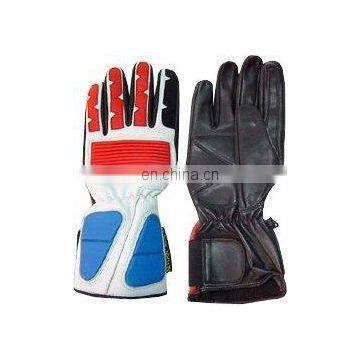 HMB-2032A, COWHIDE LEATHER GLOVES BIKER RACING STYLE