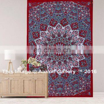 Tapestry Hanging Indian Star Elephant Grey Color Tapestry Throw Single Beach 100% Cotton Handmade Tapestry