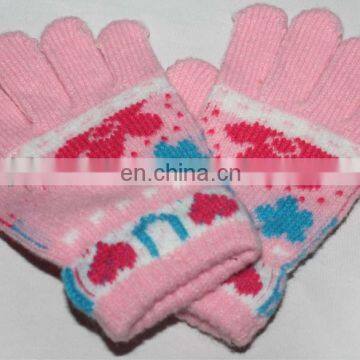 2015 fashionable sexy lady gloves wholesale jacquard wool knit gloves JDG-011