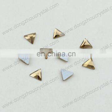 DZ-1010 triangle cut flat back glass stones decorative for jewelry