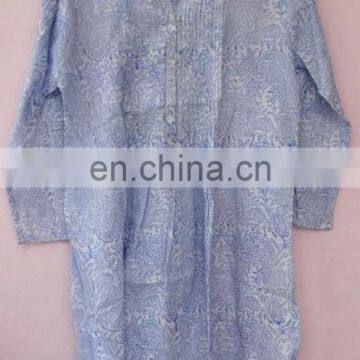 Handmade block printed cotton kaftan indian long beach wear cover up dresses