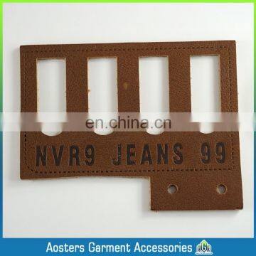 Wholesale factory direct fashion custom jeans leather label beanies