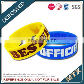 Debossed silicone wristband bracelet manufacturer