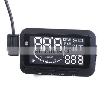 multi function F02 car LED head up display water temperature overspeed reminder fuel consumption