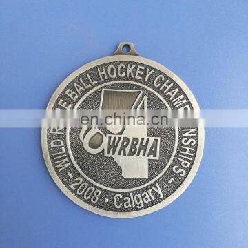 vintage silver custom hockey championships medals