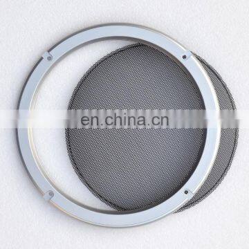 Black powder coated metal aluminum auto car accessory small mesh speaker grille cover