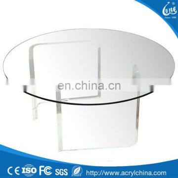 Hot sale high quality custom clear acrylic round table top