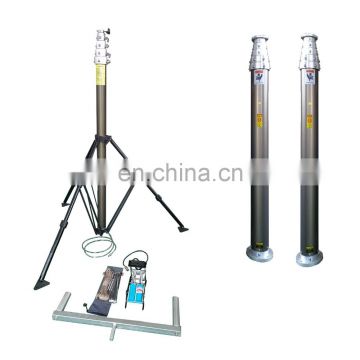 Mobile 5m pneumatic retractable mast tripod