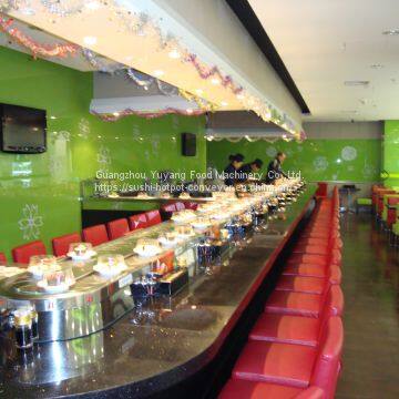 For Chinese Dim Sum Buffet Restaurant Fast / Safe Food Delivery System With Sushi Conveyor Belt