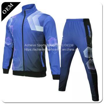 2019 New Design Football Sportswear Customized Plain Varsity Training Jacket Soccer Fitness Running Jackets Coat Sportswear