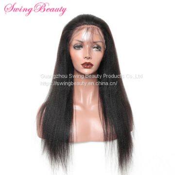 Natural Hair Swiss Lace Wigs Yaki Straight photo-2