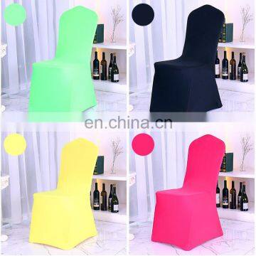 White Stretch Elastic Universal Wedding Hotel Chair Covers for Weddings Party Banquet photo-6