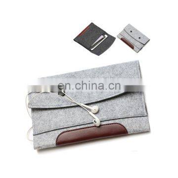 Soft Notebook Laptop Bag Felt Sleeve Pouch Protective Cover PU Carrying felt laptop sleeve