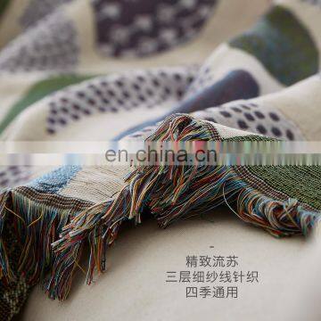 Amazon Hot Sale RAWHOUSE Low Moq Cotton Picnic Custom Woven Blanket With Tassel Use for Sofa Chair Cover photo-7