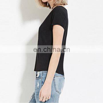 Wholesale Slim Fit Ladies Blank Tee T Shirts Cotton V Neck T Shirt Women