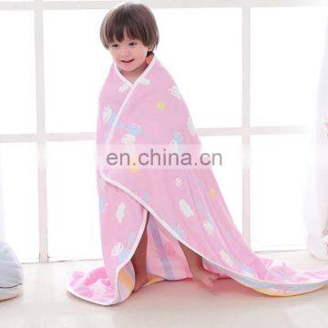 2020 summer wholesale price 100 cotton double jacquard reactive printing colorful cartoon animal swaddle baby wrap blanket