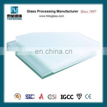 6mm Thick Frosted Laminated Glass Smoke Laminated Glass