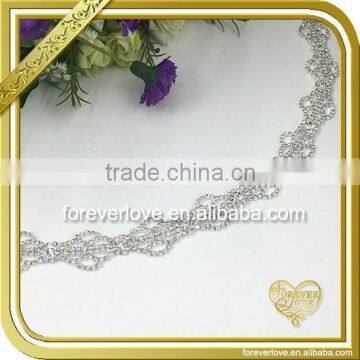 Flatback sew on crystal ab rhinestone chain trimming for wedding dresses FC623                        
                                                                                Supplier's Choice