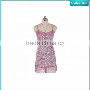 100% Poly Woven Ladies Print Camisole With Lace photo-3