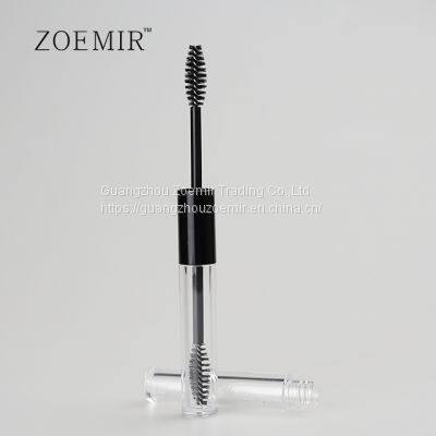 High quality cosmetic double side black mascara tube with brush