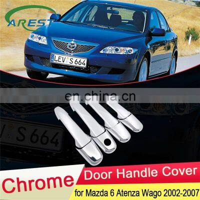 for Mazda 6 Atenza Wago 2002 2003 2004 2005 2006 2007 Chrome Door Handle Cover Exterior Trim Catch Car Cap Stickers Accessories