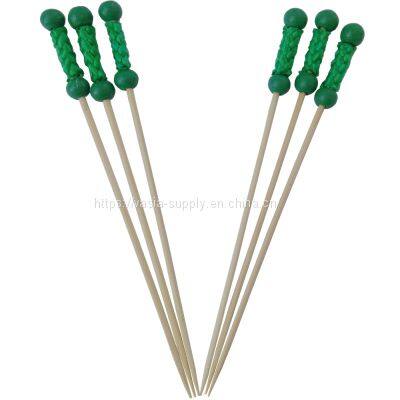 Braided Pole Bamboo Bead Picks For Tokyo Sushi skewers sticks