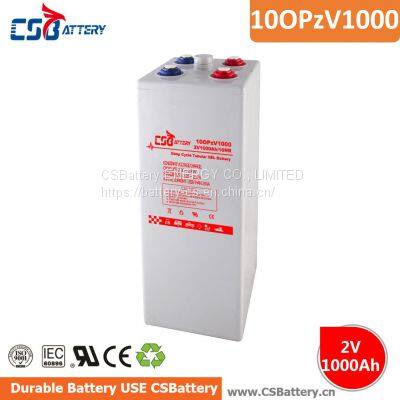 Csbattery 2V1000ah Bateria Power Storage Opzv Gel Battery for Solar-Water-Pumps/Solar-UPS-Storage/Telecom/Ada